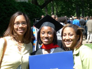 3/4 of The WHOLE celebrating Rev. C's graduation from Emory University